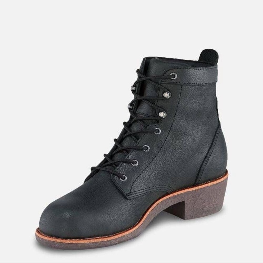 NEW WORX By Red Wing Shoes Black Steel Toe Boots - Picture 1 of 13